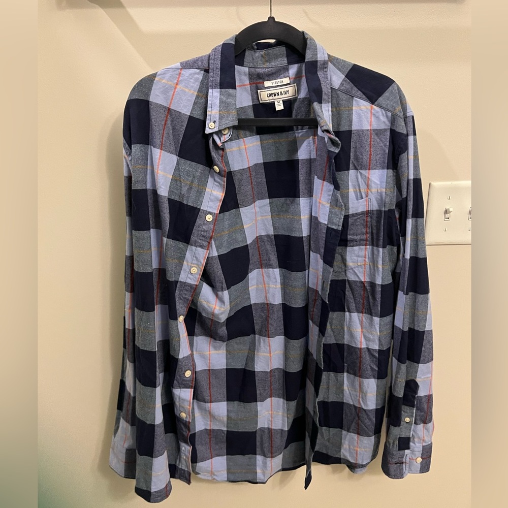 Crown & ivy plaid button up shirt